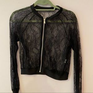 Zara Women’s See through zip cardigan